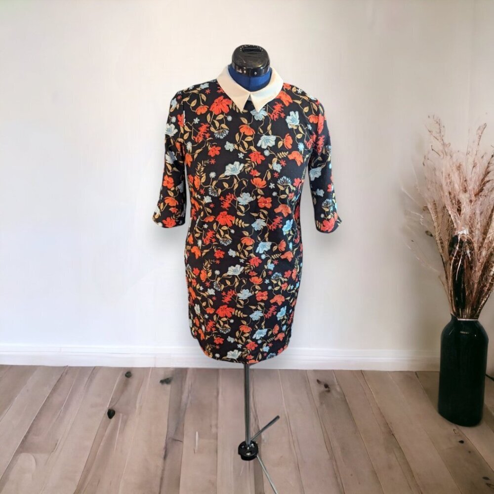 Reserved.com Floral Wednesday Adams Style Collar Dress Size US 4, UK 8, EUR 36